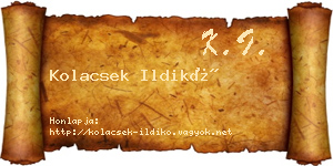 Kolacsek Ildikó névjegykártya